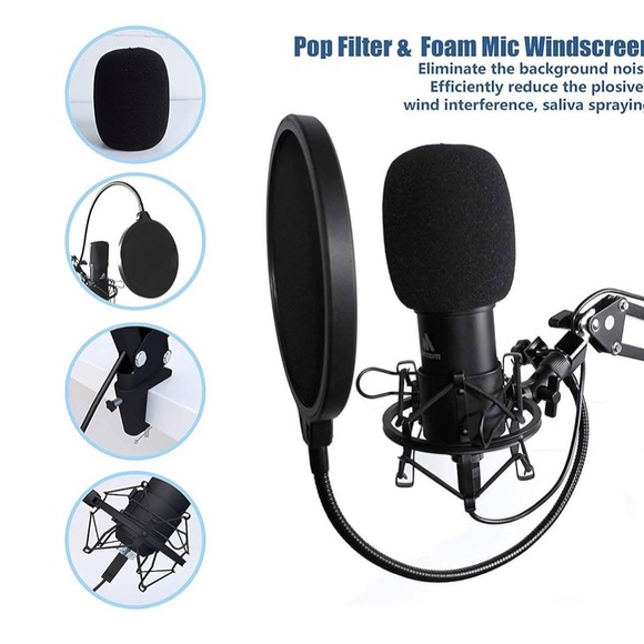Podcast Equipment MAONO Microphone with Studio Headphone Set